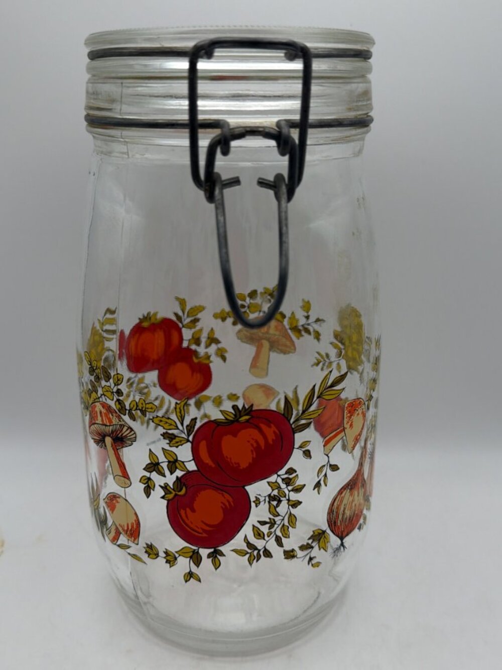 Vintage Glass Canister Storage Jar Made in FRANCE Spice‎ Of Life 1.5L EUC